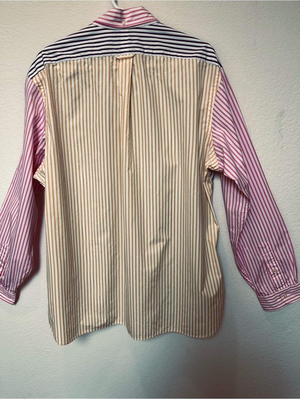 Ralph Lauren Blue and Yellow And Pink Striped Men's Button Down Shirt - Picture 5 of 11